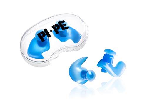 PI-PE wasserdichte Ohrstöpsel für Kinder aus Silikon - Komfortable Ohrenstöpsel zum Schwimmen, Tauchen und Schnorcheln - Ohrschutz gegen Wasser mit Aufbewahrungsbox Blau von PI-PE