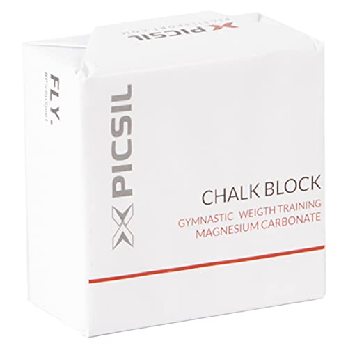 PICSIL Chalk Block, Magnesium in Block oder Staub für Gymnastik, Klettern, Gewichtheben, Dance Bar, Cross Training, schweißfreie Hände, Maximum Gripin, 8 Blöcke mit 57 g (56 g) von PICSIL