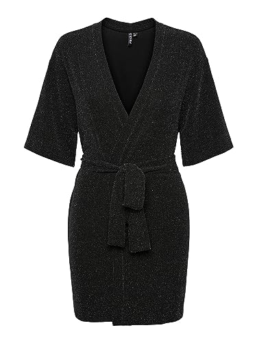 Pieces Damen Pclina 2/4 Kimono, Schwarz, XL von PIECES