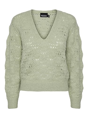 Pieces Damen Pcnancy Ls V-Neck Knit Pb Bc, Swamp, XS von PIECES