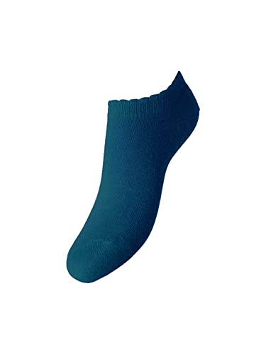 PIECES Damen Pcsebby Glitter Sneaker 1pack Noos Socken, Deep Lagoon/AOP:TONED LUREX, 36-38 EU von PIECES