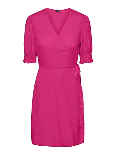 PIECES Damen Pctala 2/4 Wrap Dress Noos Bc Kleid, Beetroot Purple, XS EU von PIECES