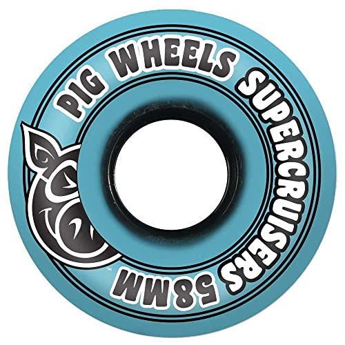 Pig Supercruiser Skateboard-Rad, 58 mm, Blau von PIG WHEELS