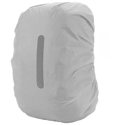 PINEPAN Regenhülle Schultasche Regenhülle für Rucksack wasserdichte Rucksackhülle Reflektierend Grau 100L von PINEPAN