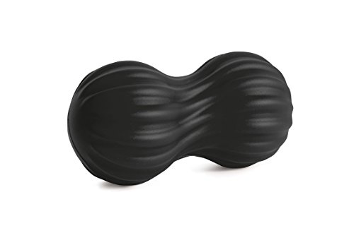 PINOFIT Faszien-Duoball Wave - Faszienball f?r Massage & Regeneration der Muskeln in Nacken und R?cken - Massageball (Black) von PINOFIT
