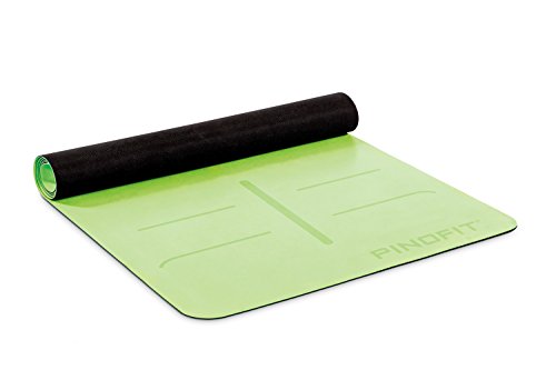 PINOFIT Yogamatte mit Navigationsdruck – rutschfeste Gymnastikmatte – dünn und ultraleicht mit Aufdruck für Yoga & Pilates von PINOFIT
