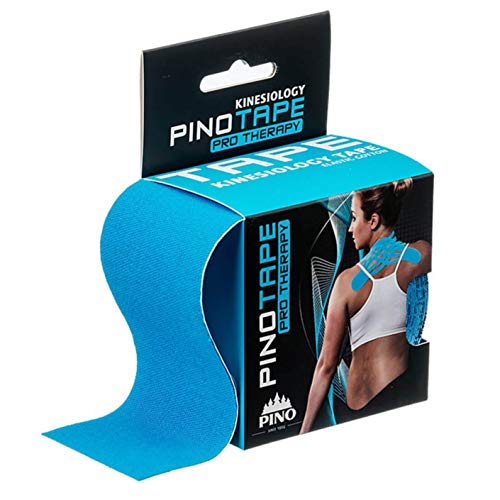 PINOTAPE Pino Tape Pro Therapy kinesiologisches Tape Baumwolle 5 cm x 5 m besonders hautverträglich Blau von PINOTAPE