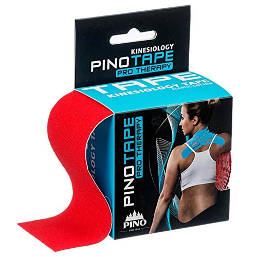 Pinotape Pro Therapy ? - Das Original - Kinesiologie Baumwolle Tape verschiedene Farben und Designs 5 cm x 5 m, besonders hautfreundlich - Physio-Tape (Rot) von PINOTAPE