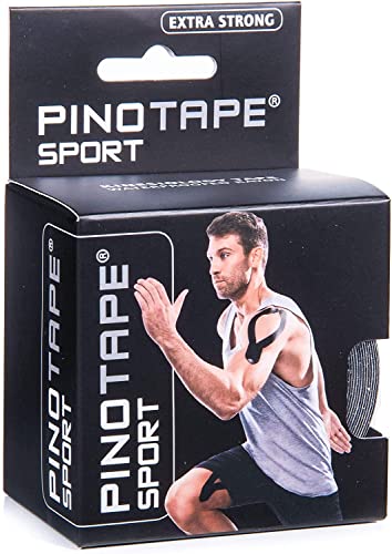 Pinotape Sport Kinesiologisches Tape 5 cm x 5 m Schwarz 5er Pack von PINOTAPE