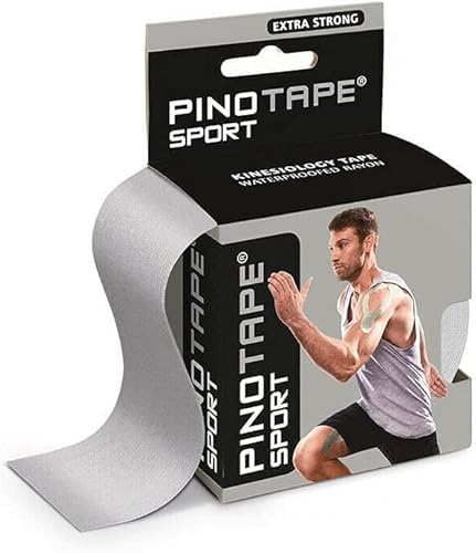 Pinotape Sport Kinesiologisches Tape 5 cm x 5 m Silber 3er Pack von PINOTAPE