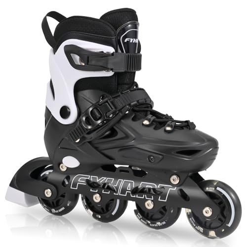 PIPIZHU Inline Skates - Inliner für Kinder/Jugendliche & Erwachsene | Roller Skates bis zu 4 Größen verstellbar | Ideal für Freizeit, Sport & Spiel, Schwar (L) von PIPIZHU