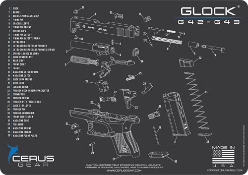Cerus Gear Glock 42-43 Schematic Char Promat Gray von Cerus Gear