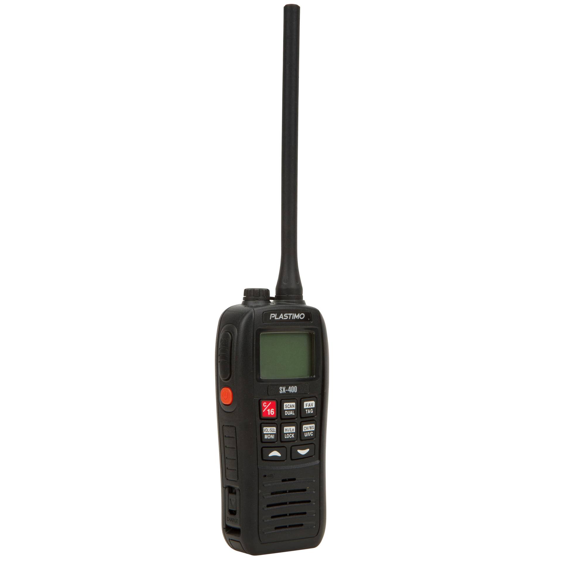 Handfunkgerät VHF SX-400 schwimmend und wasserdicht IPX7 mit Flash + Alarm von PLASTIMO