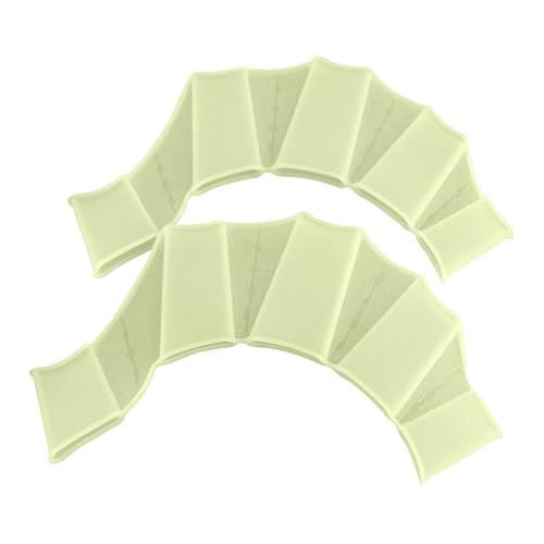 2 x Silikon-Handpaddel, Finger-Typ, Wasserwiderstand, Getriebe-Paddel, Flosse für Schwimmer, Verbesserung der Fähigkeiten, bequeme Schwimm-Trainingshilfe von PLCPDM