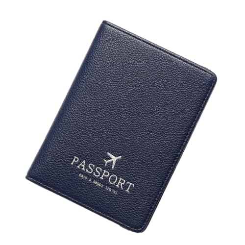 Kreditkarten-Reisepass-Organizer, Geldbörse, mehrere Fächer, für Damen und Herren, blau von PLCPDM