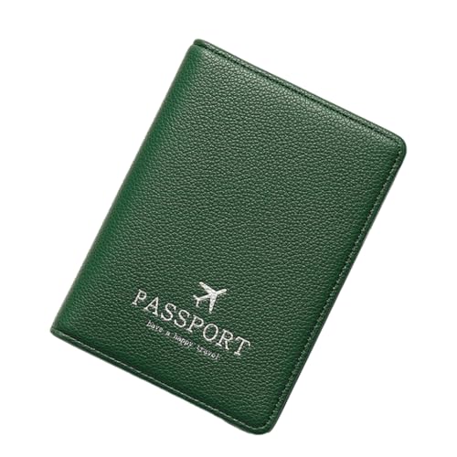 Kreditkarten-Reisepass-Organizer, Geldbörse, mehrere Fächer, für Damen und Herren, grün von PLCPDM