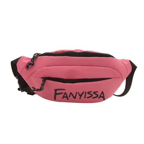 Modische Hüfttasche mit verstellbarem Gürtel, Nylon-Umhängetasche, Schultertasche, Brusttaschen für einfache Aufbewahrung, rose von PLCPDM