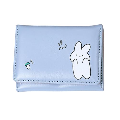 PLCPDM Damen Geldtaschen Geldbörse Kompakte und vielseitige kurze Geldbörse mit trendigem Muster, blau von PLCPDM