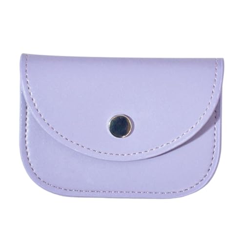 PLCPDM Modische Damen-Geldbörse aus PU-Leder mit Kartenfach, koreanischer Stil, Bonbonfarben, kurze Geldbörse, kleine Tasche, violett von PLCPDM