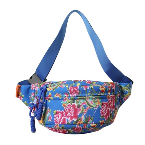 Praktische und praktische Umhängetasche, Nylon-Brusttasche, Bauchtasche, geeignet für verschiedene Aktivitäten, blau von PLCPDM