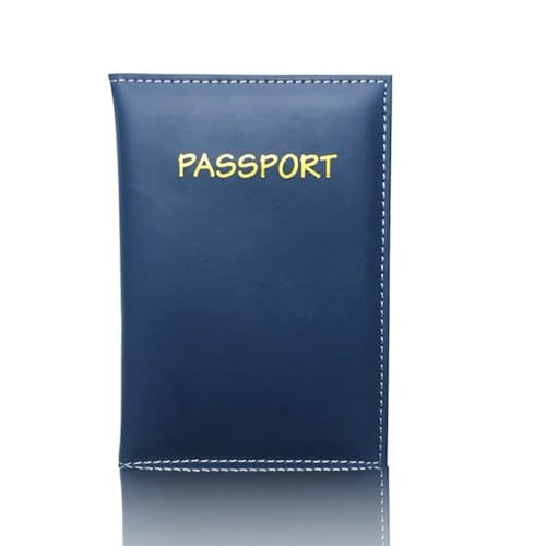 Reisepasshülle, Ausweis, Kreditkarten, Bargeld, Dokumenten-Organizer für Männer und Frauen, Unisex, Reisepasshülle, tragbar, dunkelblau von PLCPDM