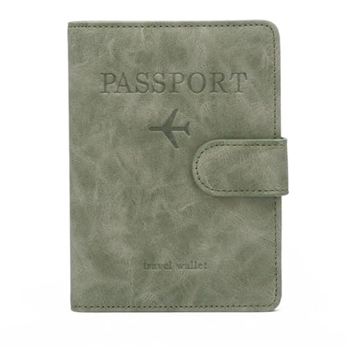 Reisepasshülle, mehrere Taschen, Reisepasshülle, Reisebrieftasche, Organizer, Reisezubehör für Kreditkarten, grün von PLCPDM
