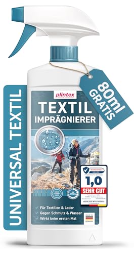 PLINTEX® 580ml Textil Imprägnierspray | für Funkionstextilien ohne Baumwollanteil, Leder und Schuhe | Nano Membran Imprägnierung | Dermatologisch getestet & atmungsaktiv von PLINTEX