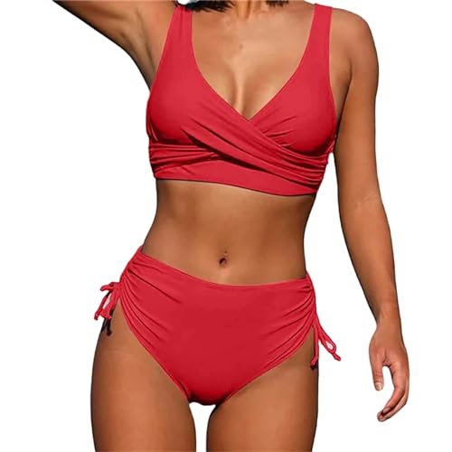 PLIOUASZ Bikini Damen Badeanzug Von Frauen 2 -teilig Hohe Taille Bikini Set Zweiteiliger Badeanzug-c-XXL von PLIOUASZ