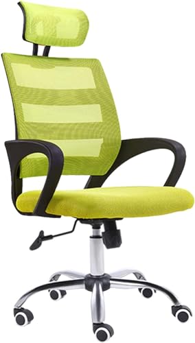 Chefstühle, Home-Office-Stuhl, ergonomischer Computer-Schreibtischstuhl mit hoher Rückenlehne, verstellbare Kopfstützen, Rückenlehne und Armlehne, Netzstuhl für Erwachsene (Farbe: Gelb) Stabilize von PLJKIHED