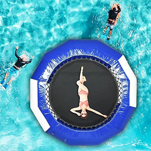 PLJKIHED Aufblasbares Wassertrampolin, Wassersport-Hüpfer für Erwachsene und Kinder, Schwimmplattform für Wasserpark-Center, 13 Fuß/4 m Stabilize von PLJKIHED