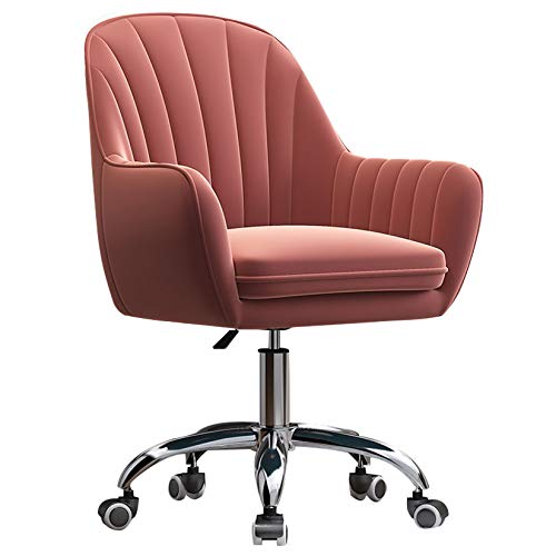 PLJKIHED Computerstuhl, mit Samt gepolsterte Home-Office-Stühle, ergonomischer Schreibtischstuhl, 360-Grad-Mobilität (Farbe: Rot) Stabilize von PLJKIHED