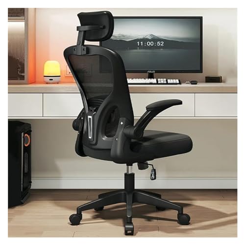 PLJKIHED Gaming-Stuhl, ergonomischer Bürostuhl, Computer-Sessel mit Rollen, Liegestuhl, Gaming-Chefstuhl, Lounge-Schreibtisch, Büromöbel (Farbe: Noir) Stabilize von PLJKIHED