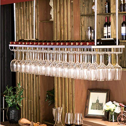 PLJKIHED Hängender Weinglashalter, Kelchhalter, Lagerregal unter dem Schrank, verwendet in der Küchenbar, höhenverstellbar-Golden_12030 cm Stabilize von PLJKIHED
