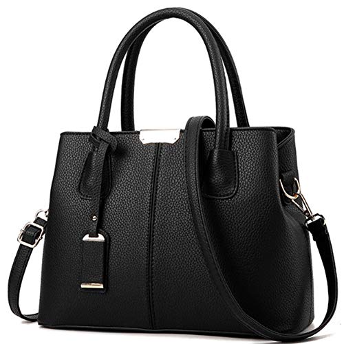 Handtasche Tasche Damen Damenhandtasche Damenhandtaschen Umhängetaschen Handtaschen für Damen stilvoll Damenhandtaschen und Geldbörsen Black von PLUS PO