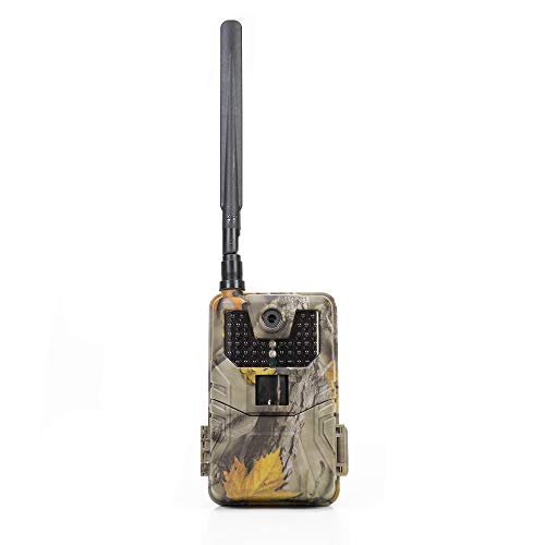 PNI Jagdraum Hunting 840S mit 4G LTE Internet und Akku überträgt gleichzeitig Videos und Fotos auf dem Telefon, 3 E-Mails, Full HD 1080P, Nachtsicht, 44 unsichtbare LEDs für Tiere, Tarnung von PNI