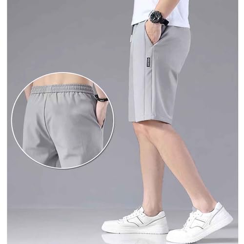 Bevawear Herren-Shorts, Bevawear Quick Dry Pull-On Stretch-Hosen-Shorts für Herren (L,Dark Gray + Light Gray) von POBLTA
