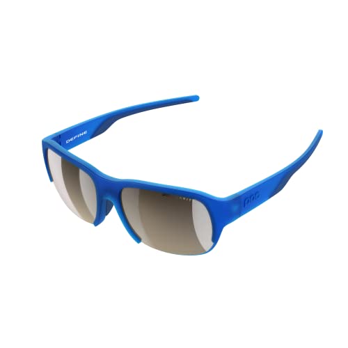 POC Define Sonnenbrille - Sportbrille und Allround-Modell für Sport oder Lifestyle mit großer Scheibe für klare Sicht, Opal Blue Translucent von POC