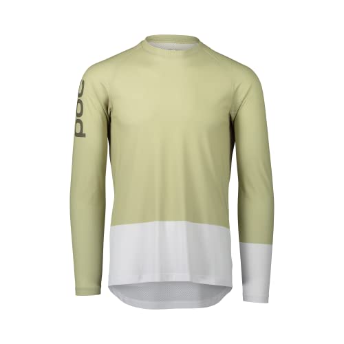 POC Herren Mtb Pure Ls Jersey T Shirt, Prehnite Green/Hydrogen White, L EU von POC