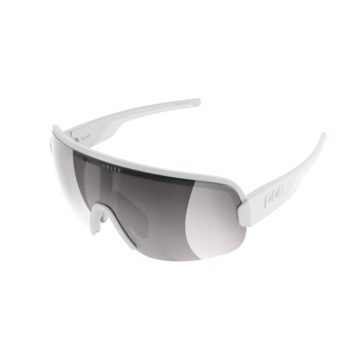 POC AIM Sonnenbrille - Sportbrille mit extra großen Brillenglas für maximales Sichtfeld für Straßen und Off-Road-Touren, Hydrogen White von POC