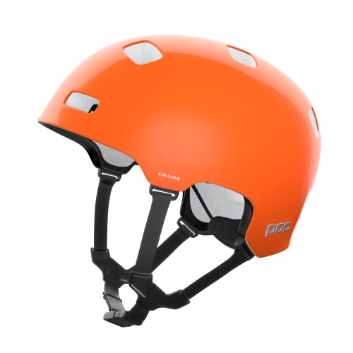 POC Crane MIPS Fahrradhelm - Leichter, strapazierfähiger und druckstabiler Helm mit einem einzigartigen, doppelt verstärkten EPS-Einsatz, Fluorescent Orange von POC