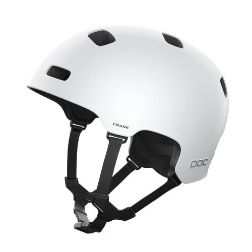 POC Crane MIPS Fahrradhelm - Leichter, strapazierfähiger und druckstabiler Helm mit einem einzigartigen, doppelt verstärkten EPS-Einsatz, Hydrogen White Matt von POC