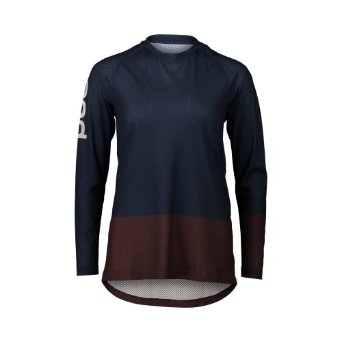 POC Damen W's Mtb Pure Ls Jersey T-Shirt, Turmaline Navy/Axinite Brown, L von POC