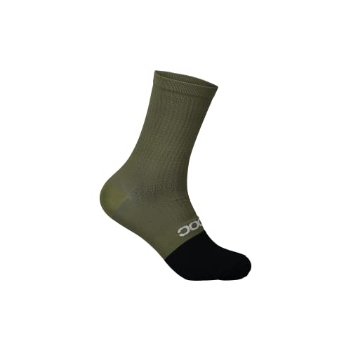POC Flair Sock Mid, Epidote Green/Uranium Black, S von POC