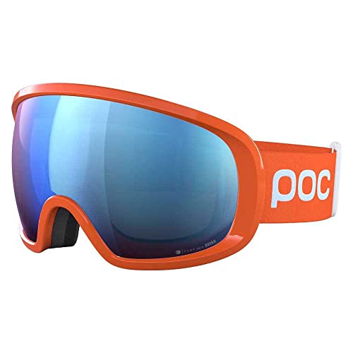 POC Fovea Clarity Comp + - Optimale Skibrille für den Wettkampf, Fluorescent Orange/Spektris Blue von POC