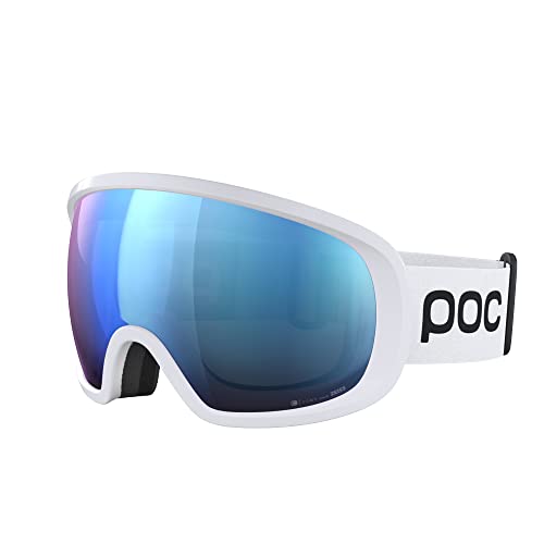 POC Fovea Clarity Comp + - Optimale Skibrille für den Wettkampf, Hydrogen White/Spektris Blue von POC