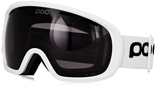 POC Fovea Clarity - Skibrille für Skifahrer und Snowboarder mit großen Sichtfeld für den täglichen Einsatz in den Bergen, Hydrogen White/Clarity Define/No Mirror von POC