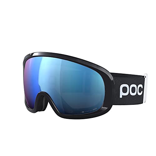 POC Fovea Mid Clarity Comp + - Optimale Skibrille für den Wettkampf, Uranium Black/Spektris Blue von POC