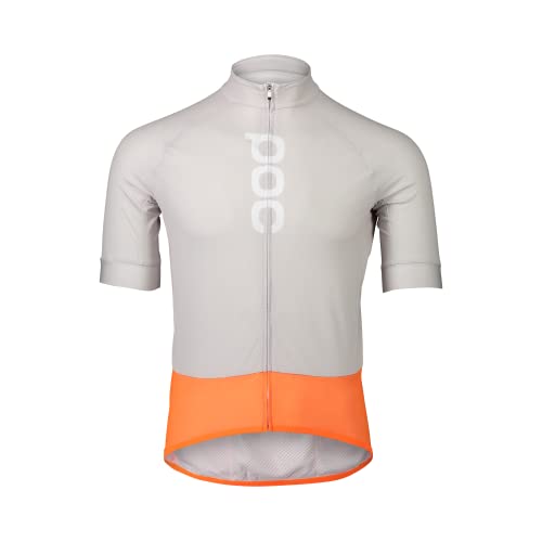 POC Herren M's Essential Road Logo Jersey Fahrradshirt, Granite Grey/Zink Orange, L EU von POC