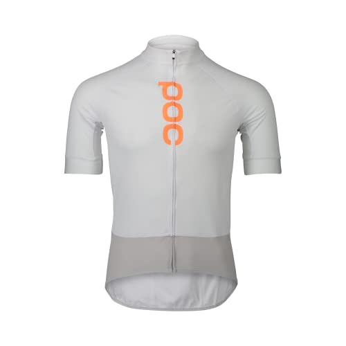 POC Herren M's Essential Road Logo Jersey Fahrradshirt, Hydrogen White/Granite Grey, L EU von POC