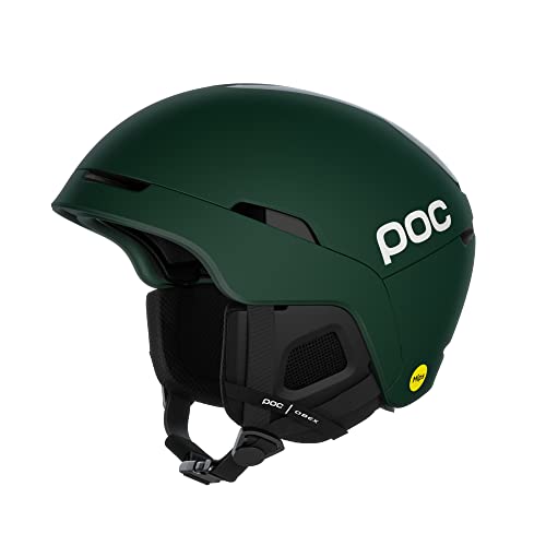 POC Obex MIPS - Leichter Ski- und Snowboardhelm für einen optimalen Schutz auf und abseits der Piste, Moldanite Green Matt, XS-S (51-54cm) von POC